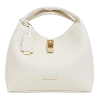CHARLES & KEITH CK2-10701618 简约手提菜篮子包 奶白色 M