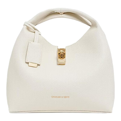 CHARLES & KEITH CK2-10701618 简约手提菜篮子包 奶白色 M