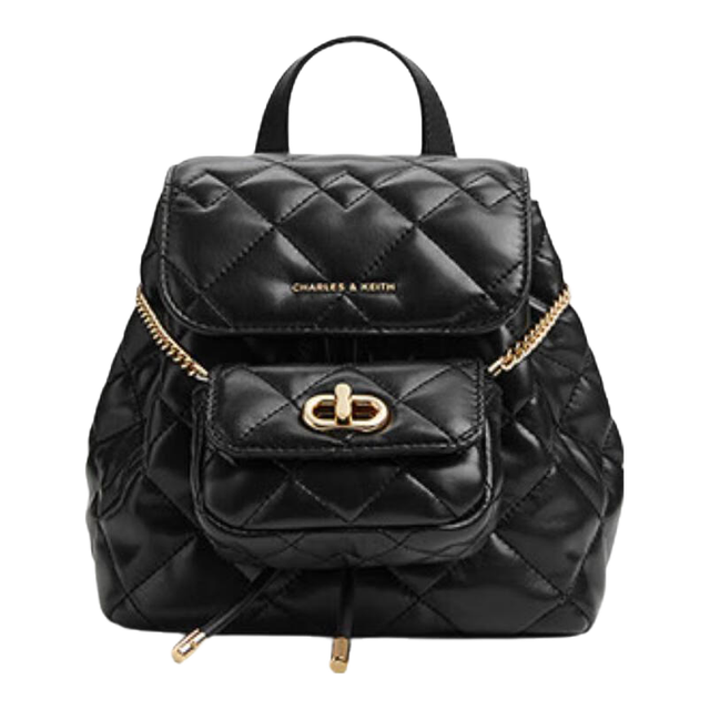 CHARLES & KEITH 【菱格双肩】大容量柔软背包 CK2-60151400