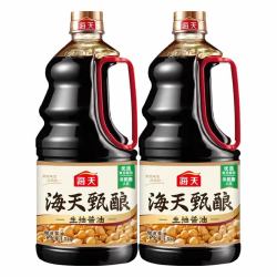 海天 酱油甄酿生抽1.5kg*2阳光酿晒酱油鲜香味美厨房调味品实惠装