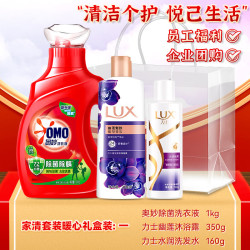 奥妙 洗衣液公司员工福利洗护套装礼盒活动奖品实用礼品工会慰问节假日 衣清洗护套装一+赠礼品袋