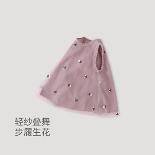 巴厘小猪 儿童甜美背心裙婴幼儿无袖超仙衣服女童连衣裙