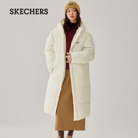 斯凯奇 长款羽绒服冬季品男女款宽松防泼水上衣时尚保暖外套L425U107