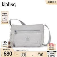 kipling 男女新款出游通勤时尚帆布包轻便单肩包斜挎包 冷调雾灰