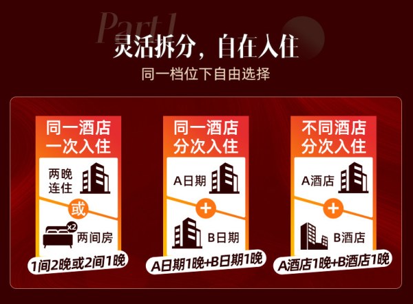全程不加价：【国庆假期专享】万豪集团130+店2晚可拆+含次日双早