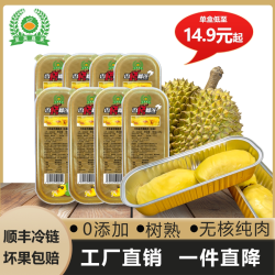 皇英嘉莱 泰国金枕烤榴莲无核榴莲果肉100g/盒树熟进口榴莲冷冻商用顺丰    10盒