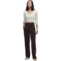 lululemon Groove 女士高腰阔腿裤 亚洲版型 红木缪斯褐 M