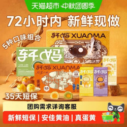 轩妈 蛋黄酥雪媚娘月饼 大团圆全家福 18饼 共990克 中秋礼盒装