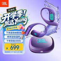 JBL Endurance Zone 真无线挂耳式蓝牙耳机 波斯紫