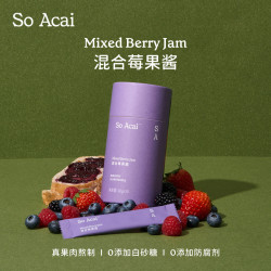 SO ACAI 纯开心果酱黑芝麻扁桃仁酱早餐吐司面包涂抹坚果酱调味烘焙适用 混合莓果酱150g