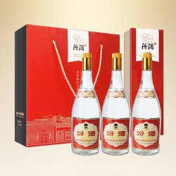 汾酒 将军汾 55度 清香型白酒 950ml*3瓶礼盒装