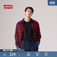 Levi's 26年秋季新款男士美式复古工装休闲风格纹长袖衬衫 红色 M