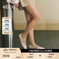 ecco 女士芭蕾舞鞋  冰白色23433301017 （羊皮革） 37