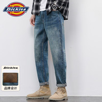 Dickies 牛仔裤男士美式复古裤子男秋冬季宽松直筒休闲长裤男 怀旧蓝