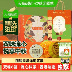 美心 猫超臻选美心流心盛意月饼礼盒法国黄油香滑抹茶港式月饼中秋节日 270g*1盒