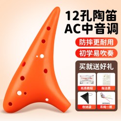 陶笛乐器12孔小学生专用初学中音AC树脂陶笛十二孔C调儿童陶笛