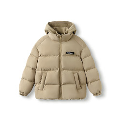 巴拉巴拉 儿童羽绒服 卡其50602-白鸭绒 130（114g）