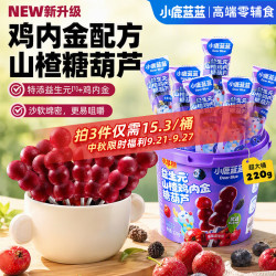 小鹿蓝蓝 0添加蔗糖山楂棒 桑葚蓝莓味 220g 婴幼儿零食