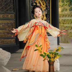 乌扣 . 瑶光 汉服女童秋季超仙儿童中国风连衣裙原创古装中秋襦裙