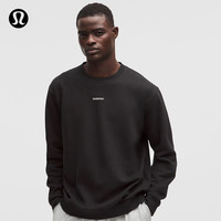 lululemon 丨Steady State男士圆领卫衣 *文字徽标*拉绒 LM3GMZS 黑色