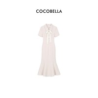 COCOBELLA 预售COCOBELLA小香风鎏金花呢鱼尾连衣裙公主线千金玛德琳女礼服