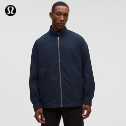 lululemon 丨Twill 男士斜纹拉链外套 抗淋雨渗透 LM3EZPS 海军蓝 XS