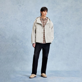 JACK&JONES 226121054 连帽抽绳夹克 米白色 L