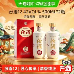 汾酒 商务汾酒 匠心12 42%vol 清香型白酒500ml*2瓶