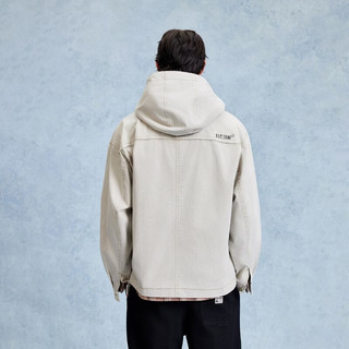 JACK&JONES 226121054 连帽抽绳夹克 米白色 L