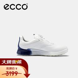 ecco 高尔夫鞋男款 秋季防水耐磨男鞋 男子高尔夫S3 102954 白色