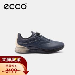 ecco 高尔夫鞋男款 秋季防水耐磨男鞋 男子高尔夫S3 102954 蓝色