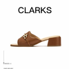Clarks 高跟凉拖鞋 棕色 35.5