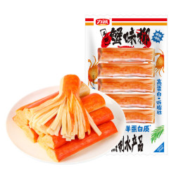 力诚 五联排手撕蟹柳 原味食寿司饭团休闲食材蟹肉棒零食102克（1包）