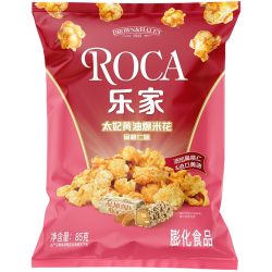 乐家卫浴 乐家食品太妃黄油扁桃仁味爆米花小包装休闲零食小吃