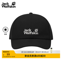 Jack Wolfskin jackWolfskin狼爪26春夏新品BASEBALL CAP经典运动休闲帽子男女遮阳帽A65769 黑色/6000 均码