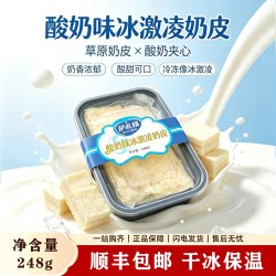 萨礼情酸奶冰淇淋儿童奶皮子雪糕生牛乳生鲜冷冻家庭分享装248g