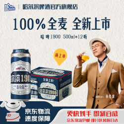 哈尔滨啤酒 1900全麦啤酒  新品上市  500ml*12听（整箱装）