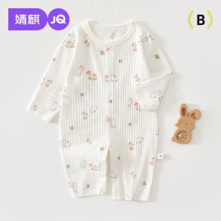 百亿补贴：婧麒 JQ婧麒新生婴儿夏季款连体衣纯棉宝宝衣服夏装睡衣夏季薄款哈衣