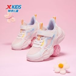 特步 儿童2026秋季新款轻便透气休闲鞋软底运动鞋魔术贴女童鞋子
