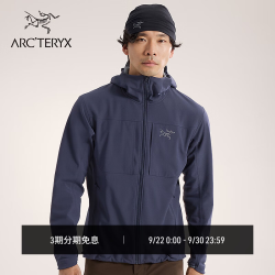 ARC'TERYX GAMMA MX HOODY 防风 男子 软壳夹克 BLACK SAPPHIRE II/蓝黑色 M