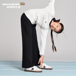 斯凯奇 2026秋季新款女童简约百搭弹力舒适微喇叭长裤