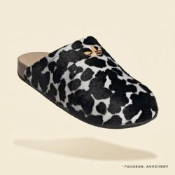 adidas 三叶草 ADIMULE轻便舒适低帮休闲奶牛纹拖鞋穆勒鞋