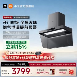 米家 P2系列 负离子净味 烟灶套装  深空灰