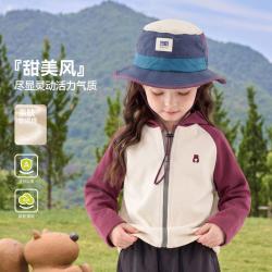 嘟嘟家 女童外套春秋户外儿童连帽上衣秋装洋气女宝运动童装