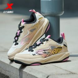 特步 板鞋女休闲鞋增高运动鞋女鞋