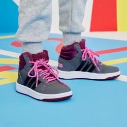 adidas HOOPS MID 2.0 K大童高帮舒适运动休闲板鞋 GZ7796