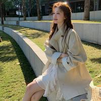 南坪晚风~经典时尚宽松廊形100%棉风衣外套