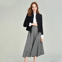 Havva 意式极简风立领西装收腰短款夹克外套女士上衣2026秋季