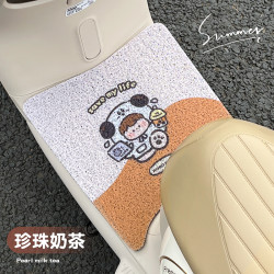 浪漫美西 脚垫电动车座套复古电瓶车脚踏垫坐垫套踏板垫