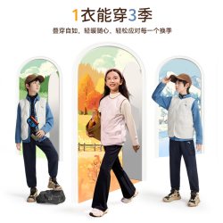 安踏 儿童女童轻薄羽绒马甲2026冬款上新舒适保暖中大童羽绒马甲潮